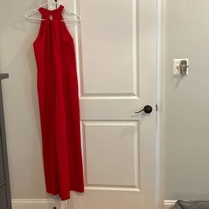 Julia Jordan Red Halter Jumpsuit